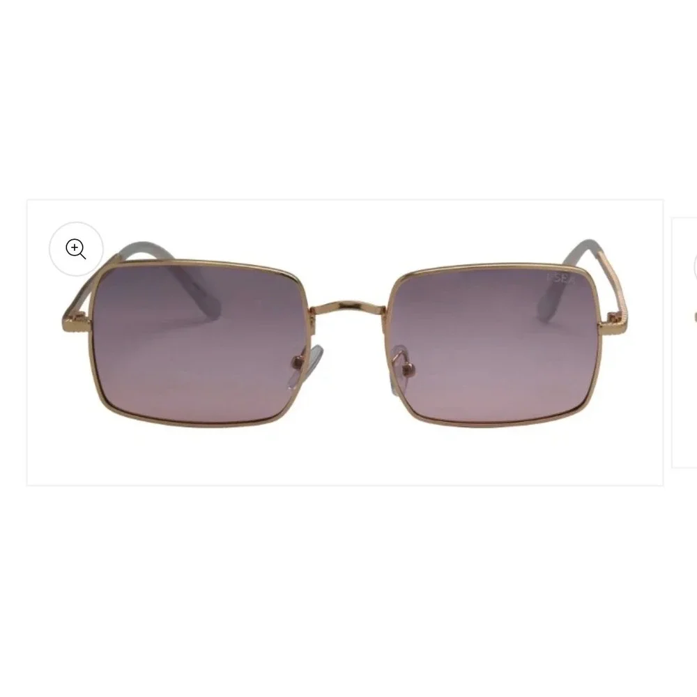 I-SEA Sublime Gold Purple Gradient Rectangular Sunglasses‎ Womens NEW